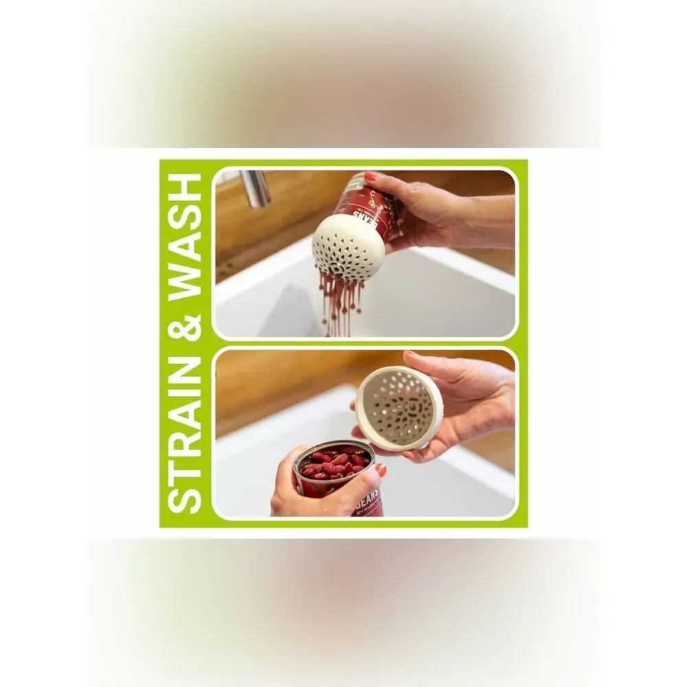 Nesting Can Strainer Mini Colander Set - Silicone Can Strainers